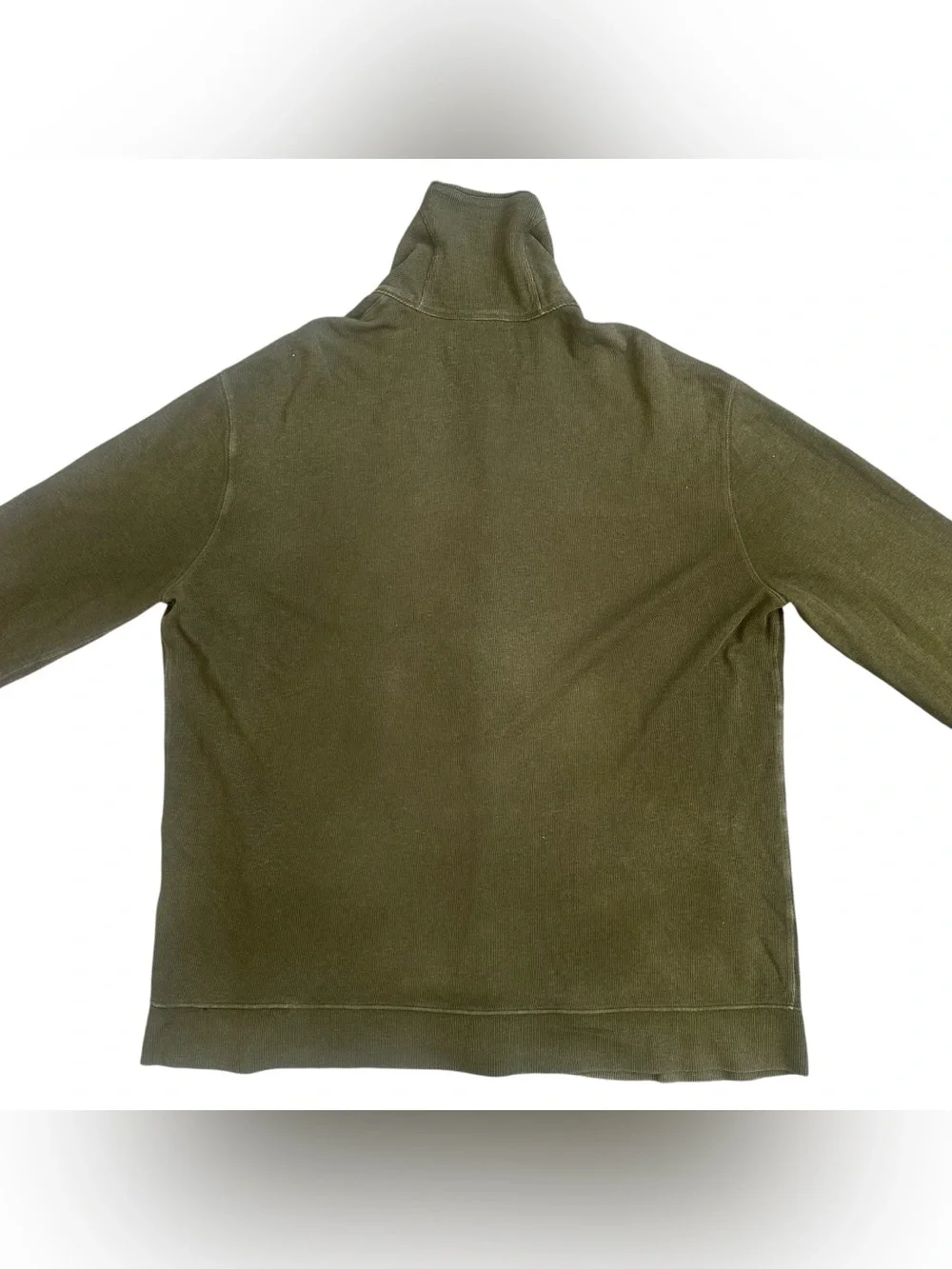 Vintage Polo Ralph Lauren Olive Green Cotton Linen Blend Button Down Cardigan XL